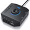 CSL - USB Soundkarte extern - Soundkarte mit Lautstärkeregelung USB Hub - Anschluss für Headset Kopfhörer Mikrofon - Equalizer - Steuerung eines Audioplayers - schwarz