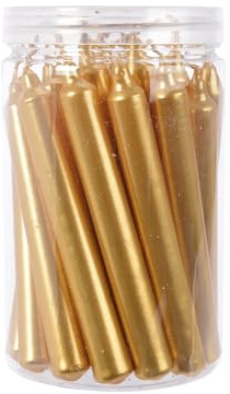 Christbaumkerzen Gold 1,3x10,5 cm