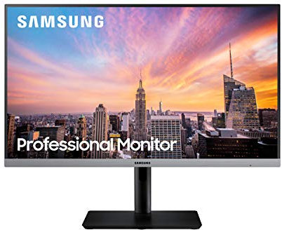 SAMSUNG Monitor Profesional LS24R650FDUXEN - 23.8/60.4CM - 1920 x 1080 Full HD - 5MS - 250CD/M2 - VGA - DP - HDMI - 4 x USB - PIVOTANTE, ALTURA REGULABL, Schwarz