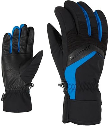 Ziener Herren GABINO Ski-Handschuhe/Wintersport | Warm, Atmungsaktiv, Black.Persian Blue, 10.5