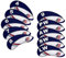 BIG TEETH Golfschläger-Schutzhüllen, Neopren, USA-Flagge, Mehrfarbig, 10 Stück, Blau