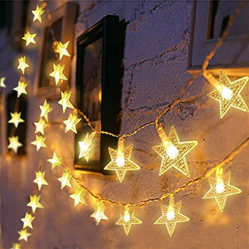 YMing Catene Luminose Stelle,Luci Stringa Stella 10.5m 100 LED, Lucine 8 Modalità Impermeabili Collegabili Per Interni-Esterni, Matrimonio, Feste, Compleanno, Decorazioni Natalizie, San Valentino