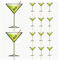 AK Giftshop Martini Birthday Party Food Cupcakes Picks Decorations Toppers (Pack of 14)