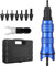 AUTOUTLET Rivet Nut Attachment Kit - Professional Rivet Nuts Adapter for Electric Drill with M3, M4, M5, M6, M8, M10, 6 Type Mandrels