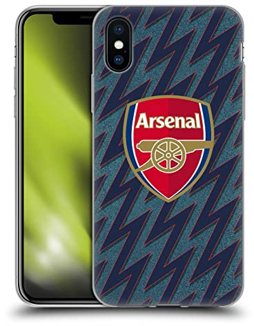 Head Case Designs Licenciado Oficialmente Arsenal FC Tercero Kit de Escudo 2021/22 Caso Funda de Gel Suave Compatible con Apple iPhone X/iPhone XS
