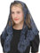 Ammmscaf Damen C309 Stickerei Spitze Mantilla Katholische Kirche Kapelle Schleier, Blau, Veil Length: 47.3 Across by 23.6 Front to Back