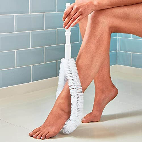 Coopers of Stortford - Bath Brush with Extra-Long Ergonomic Handle & Handy Hanging Hole
