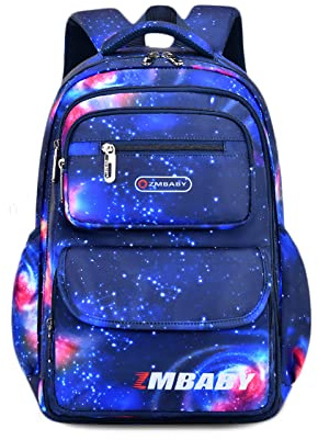 FANDARE Kinderrucksack Schulranzen Mehrfarbig Schultaschen Jungen Mädchen Schulrucksack Schultasche für 1-2 Klasse Kind Schüler Reise Kindergartentasche Rucksack Wasserdicht Nylon Bunt S