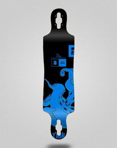 Txin Skate Skateboard Longboard Deck 40x9 Drop Octopus Blue