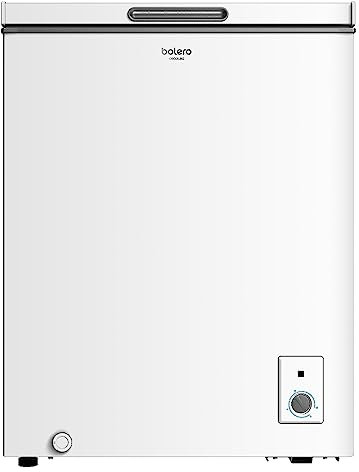 Cecotec Congelatore orizzontale Bolero CoolMarket Chest 142 White, 142 litri, risparmio energetico, sistema Dual Function, cestino interno, controllo meccanico, bianco