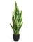 COSTWAY 1/2 PC 93cm Artificial Snake Plant, Tall Fake Sansevieria Plants in Pot, Mother in Laws Tongue, Highly Relaistic Decorative Faux Plant for Home and Office (1, Green + Yellow)