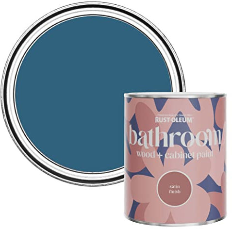 Rust-Oleum Blue Moisture Resistant Bathroom Wood and Cabinet Paint in Satin Finish - Cobalt 750ml