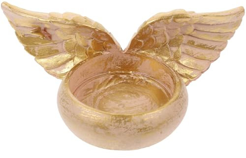 Happyyami Angel Wings Leuchter Kerzenhalter Für Bankette Hochzeits-herzstück Rustikales Kerzentablett Teelichtglas Engelsflügel Tischdekoration Konisch Tischgesellschaft Marionette Harz