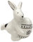 Formano Osterhase mit Ei Osterdekoration aus Porzellan weiß schwarz 12 cm