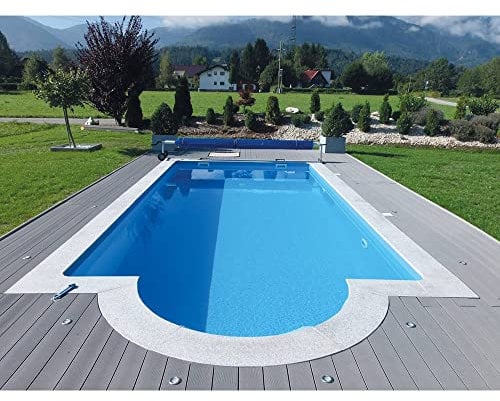 KWAD Styropor Pool de Luxe mit Römertreppe 700 x 350 x 150 cm Sand