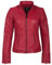 URBAN 5884 Damen Lederjacke, Jacke aus echtem Lammfell, Kurz und Enganliegend, Glattes und Weiches Leder, Rot, L