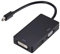 Yunseity Adaptador Mini DisplayPort, Mini DisplayPort a HD-MI Adaptador VGA DVI, 1920x1080P 60Hz 2.25Gbp Salida VGA HD DVI para Monitor de TV Portátil (Negro)