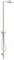 hansgrohe Axor Starck Duschsäulen Set, Kopfbrause 240 1jet, mit Thermostat, Aufputzmontage, 12672, Farbe: Edelstahl-Optik