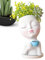 cypreason Blumentopf Mit Gesicht Mädchen Gesicht Pflanztopf Übertopf Für Sukkulenten Bauernhaus Harz Blumentopf Dekorative Vase Damen Blumentopf Indoor Outdoor Deko Gartendeko