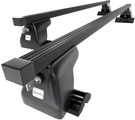 Mossa - Stahl-Dachträger kompatibel mit VW Volkswagen Multivan T5 Van (2010-2015) - schwarz Dachträger Dachgepäckträger - T-Profil