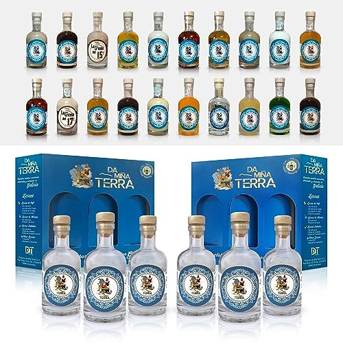 Pack 6 botellas 200 ml - Sabores personalizados - Orujos y licores de Galicia - Personaliza tu pack de 6 botellas eligiendo entre 25 tipos de licores