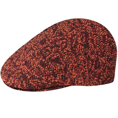 Kangol Birdseye Maze 507 Flatcap Schirmmütze Schiebermütze Herren - mit Schirm, Futter Winter Herbst-Winter - M (56-57 cm) orange