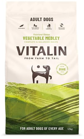 Vitalin Adult Vegetable Medley Dry Dog Food - 12kg