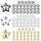 Modixun 90 Stück 3 cm Stern-Haarspangen, Stern-Clips, 2000er-Jahre, Haar-Accessoires, rutschfeste Metall-Haarspangen, niedliche Haarspangen, Kawaii-Haarspangen für Damen, Silber + Gold + Schwarz