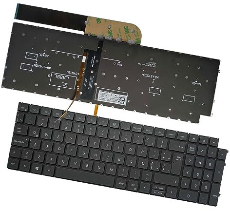 Teclado de Computadora Portátil Compatible para DELL Vostro 15 3510 3520 3525 Latín Retroiluminación