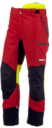 KOX Schnittschutzhose Duro 3.0 Rot/Gelb Größe 102 schlank und groß