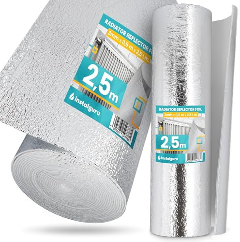 Isolant Thermique Feuille 3x0,5x2,5m Isolation Durable Réflecteur Chaleur Radiateur Barrière Réfléchissante Économie d'Énergie Usage Générale Rouleau Isoler Thermiquement