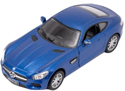 Easy Toys Modellauto Kompatibel mit Mercedes Amg GT. Maßstabsgetreues Spielzeugauto mit Türen zum Öffnen. Modellauto (Amg Blau)