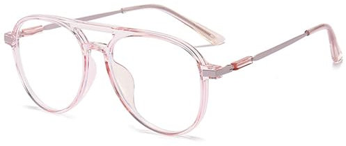 MAGIMODAC Damen Herren Lesebrille Groß Mode Computer Lesebrillen Oversized Blaulichtfilter Brille Sehhilfe Lesehilfe Rosa 1.50