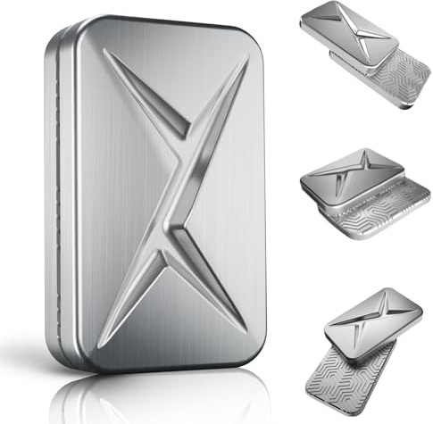 HIDEDC Breakthrough Fidget Slider, Trackless Fidget Slider for Fancy Play, EDC Fidget Toys Adults Sensory Toys Home Office Executive Desk Toy Gift for ADHD/ADD/Autism (Original Silver)