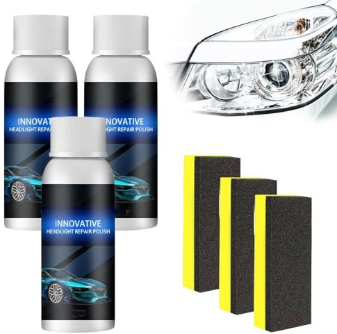BAWUTZ Reparatur Flüssigkeit für Autoscheinwerfer,Scheinwerfer Reparatur flüssigkeit, Scheinwerfer Reiniger Scheinwerfer Politur Autoscheinwerfer-reparaturflüssigkeit für alle Fahrzeuge (20ML,3PC)