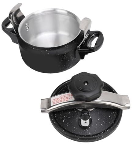 Pressure Cooker, Aluminum Alloy Explosion Proof Large Capacity Compound Bottom, Pressure Canner for Gas Stove Induction Cooker, Recipe Book Fast Cooking Stove (1.5L)