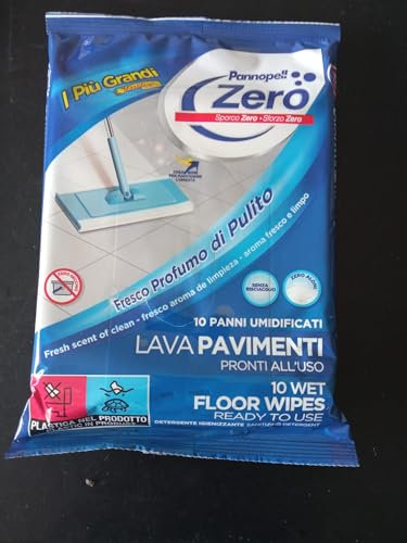 Generico pannopell zero 20 panni lavapavimenti umidificati pronto all'uso fresco profumo,detergente igienizzante