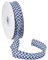 NBEADS 40 Yards Blau kariertes Farbband, Doppelt Gefaltetes Einfassband 2cm Gingham Einfassband Blaues Gingham-Muster Einfassband zum Nähen Säumen Paspelieren Quilten