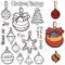 craspire Transparente Gummistempel Frohe Weihnachten Weihnachtsglocken Baum Farbige Kugeln Wiederverwendbare Transparente Silikonstempelsiegel Für Weihnachten Winter DIY Basteln Scrapbooking