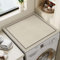 Hearda Tapis de Dessus de Machine à Laver, Tapis de Dessus de Machine Laver Antidérapant Simple et Moderne, Housse de Protection Machine à Laver 60x60cm pour Sèche (60x60cm,Beige)