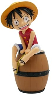 TEKNOFUN – Offizielle One Piece-Lizenz – Luffy/Ruffy auf seinem Leuchtfass, leuchtende Figur zum Sammeln für Kinder – 811636