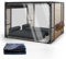 Transparente Plane wasserdichte mit Ösen,Strapazierfähige Vordächer, PVC 0,35mm Regenschutz Abdeckplane für Pflanzen Gewächshaus Pet Hutch Dach,Carport Terrasse Veranda Seitenwände,4x7m