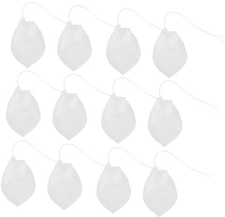 Alipis Loose Tea Strainers Filter 100pcs Tea Strainer Infuser Filters Food-Grade Coffee Bean Strainer Seasoning Infuser Easy Fill and Remove White 6x8cm