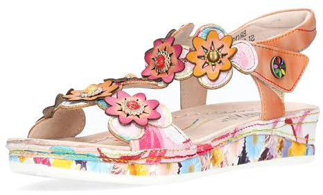 LAURA VITA Sandales Mode Femme Brcuelo 120, Pointure:39 EU, La Couleur:Rose
