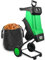 Trituratore/cippatore elettrico per legno da 2500 W, trituratore da giardino con diametro massimo di 35 mm, trituratore di rami di alberi e foglie, include sacco di raccolta da 50 l,Green