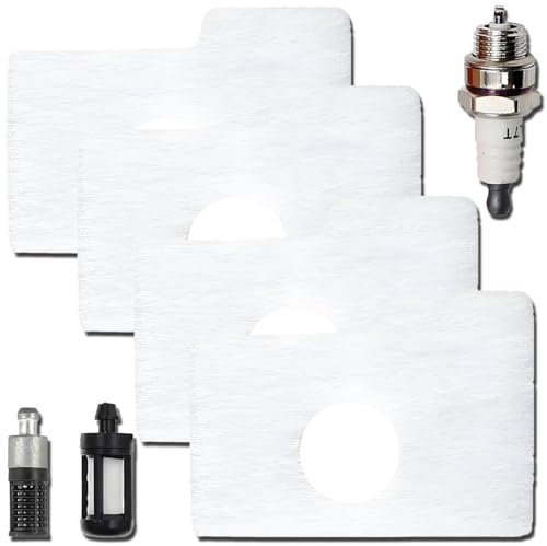 Qiuwanzia 1130 124 0800 Filtro aria per Stihl 017, 018, MS170, MS180, MS170C Motosega MS180C MS 180 - Ricambi con candela