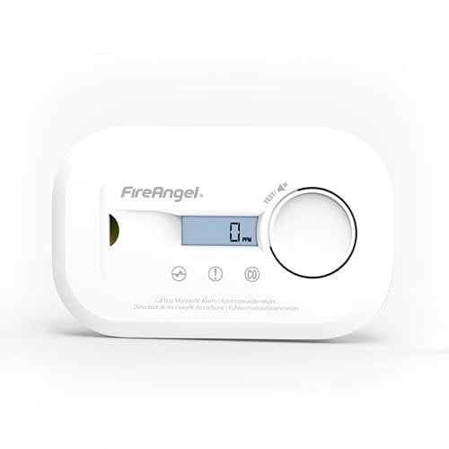 FireAngel FA6812 Kohlenmonoxid Melder, Tragbarer CO Melder mit LCD Anzeige – Mit 10-Jahres-Sensor - Für Zuhause, Reisen & Wohnwagen
