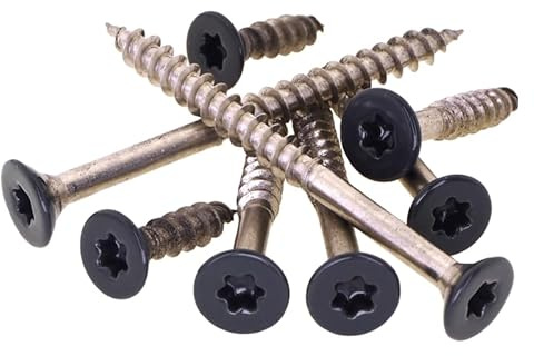PB Schrauben® Spanplattenschrauben Edelstahl A2 Torx 5,0x70mm - 50 Stk. I Holzschrauben Torx TX mit Senkkopf - Rostfrei Coated in Germany I RAL 7016 (Anthrazit)