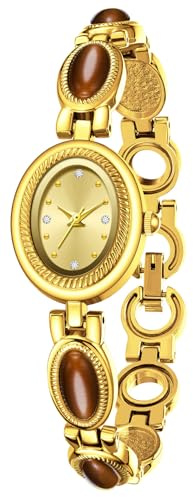 findtime Elegante Damenarmbanduhr Vintage Ausgefallene Uhren Damen Schmales Damenuhr Kleine Diamant Glitzer Strass Analog Quarzuhr Armkette Uhr Beiläufige Farbigen Schmücken Schmuckarmband Armkette