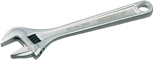 GEDORE Einmaulschlüssel verstellbar, Spannweite 25 mm (1 Zoll), Einstellskala, schwedisch, verchromt, 60 CP 8